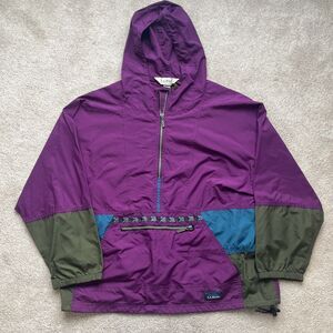 L.L. Bean Purple and Green Anorak